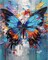 Paint by Numbers Kit for Adults Beginner, DIY Butterfly Adult Paint by Number Kits on Canvas Without Frame, Abstract Butterfly Acrylic Oil Paint by Numbers for Home Decor Gift